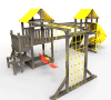 Детская площадка Пикник "Блэк" Кракен с винтовой трубой