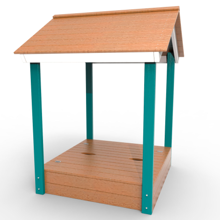 картинка Детская деревянная песочница с крышей "Лэйк" от магазина Лазалка