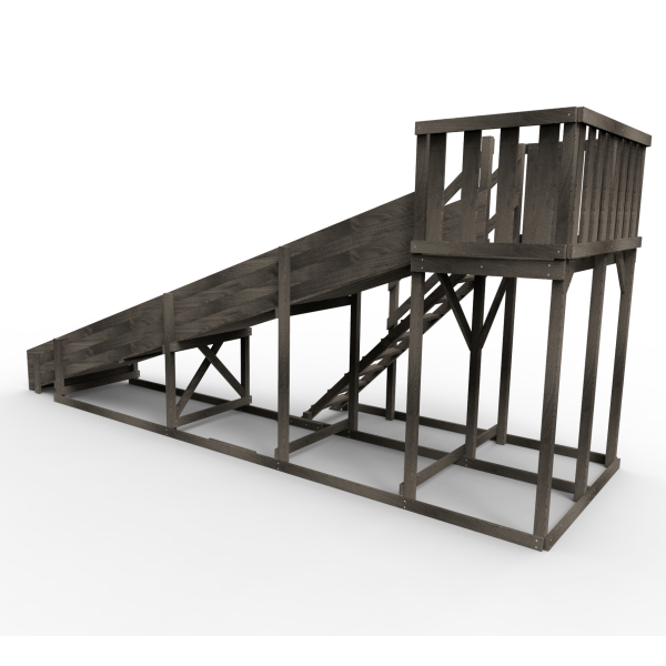 Детская площадка - деревянная горка Пикник "Зима №3" Black