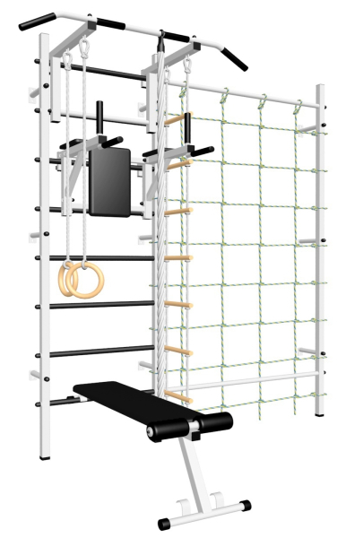 картинка Шведская стенка Sv Sport 5110 (Турник стандарт/Лестница/Канатный лаз) арт. 5110 от магазина Лазалка