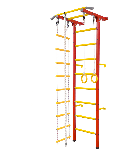 Детский спортивный комплекс ДСК "Turnik Home" (пристеночный красный-желтый)