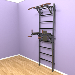 Шведская стенка "LittleSport" Pull-Up 2.0 (черный*черный)