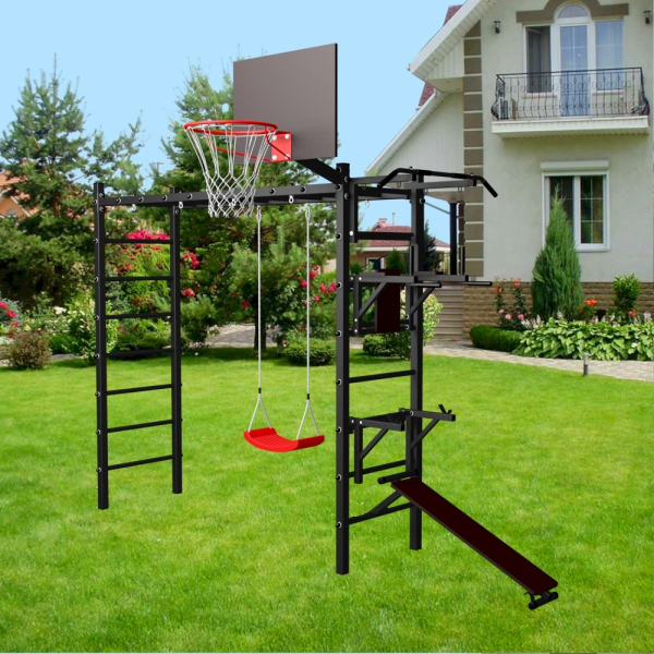 картинка Уличная шведская стенка Sv Sport рукоход У519 (Турник/Брусья/Стойка/Скамья/"Лодочка") от магазина Лазалка