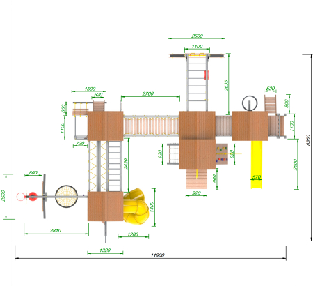 картинка Детская площадка Пикник «Урбан Д» БигСити от магазина Лазалка