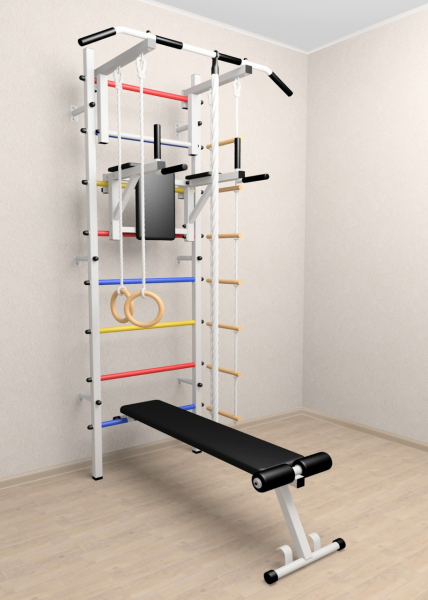 картинка Шведская стенка Sv Sport 506 (Турник стандарт/Брусья/Скамья/Канат/Кольца/Лестница) от магазина Лазалка