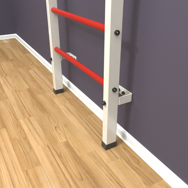 картинка Шведская стенка «LittleSport» White Long 2.0 красные ступени от магазина Лазалка