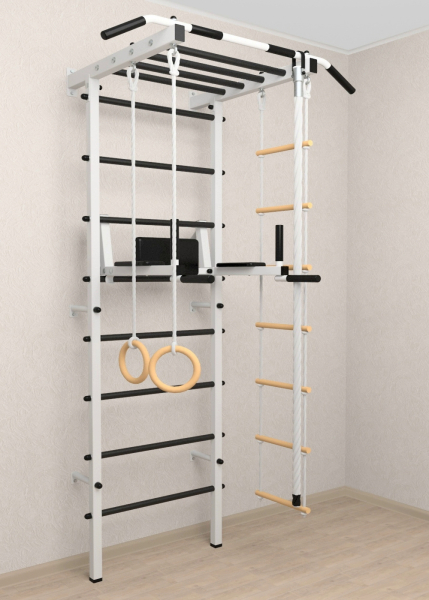 Шведская стенка Sv Pro рукоход 853 (Турник Pro рукоход/Брусья/стойка/Канат/Кольца/Лестница)