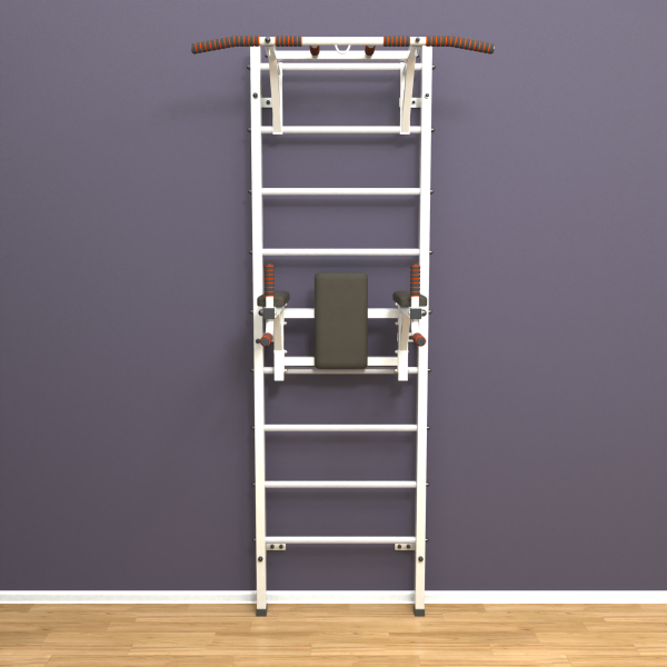 Шведская стенка «LittleSport» White Pull-Up 2.0 белые ступени